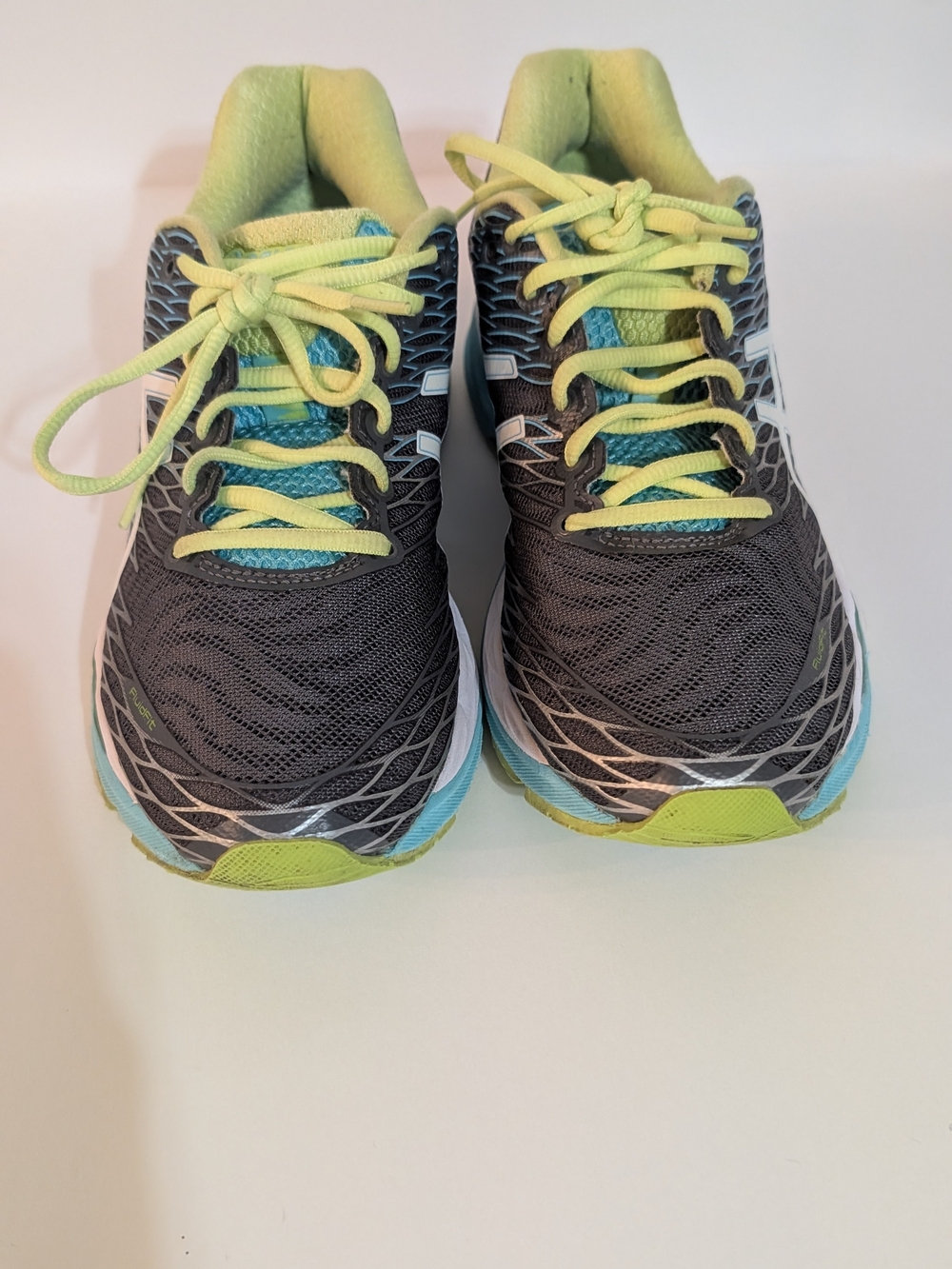 ASICS Women’s Athletic Shoes - Gray with Blue & Lime - Picture 3 of 6